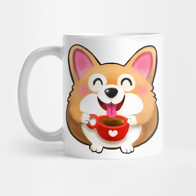 Corgi & Coffee by hkxdesign